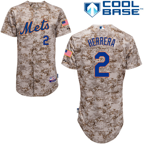 Dilson Herrera #2 MLB Jersey-New York Mets Men's Authentic Alternate Camo Cool Base Baseball Jersey